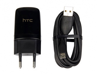 شارژر اصلی میکرو یو اس بی همراه کابل اچ تی سی HTC Travel Charger Adapter With Cable