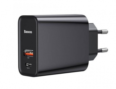 آداپتور سریع دو پورت 30 وات بیسوس Baseus Speed PPS Quick Charger USB+Type-C BS-EU905/BS-CH905